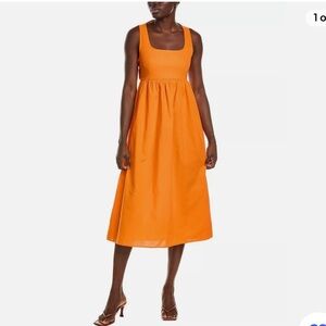 Orange Midi Dress
